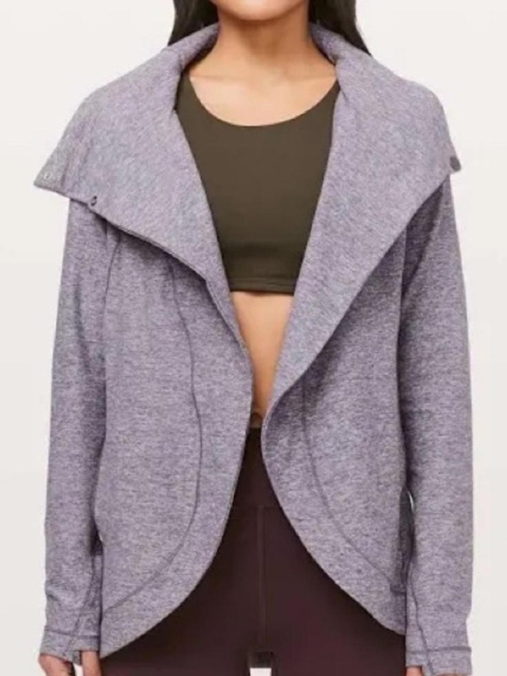 Lululemon Rulu Rally Wrap - Women’s Purple Open-Front Cozy Wrap Sweater